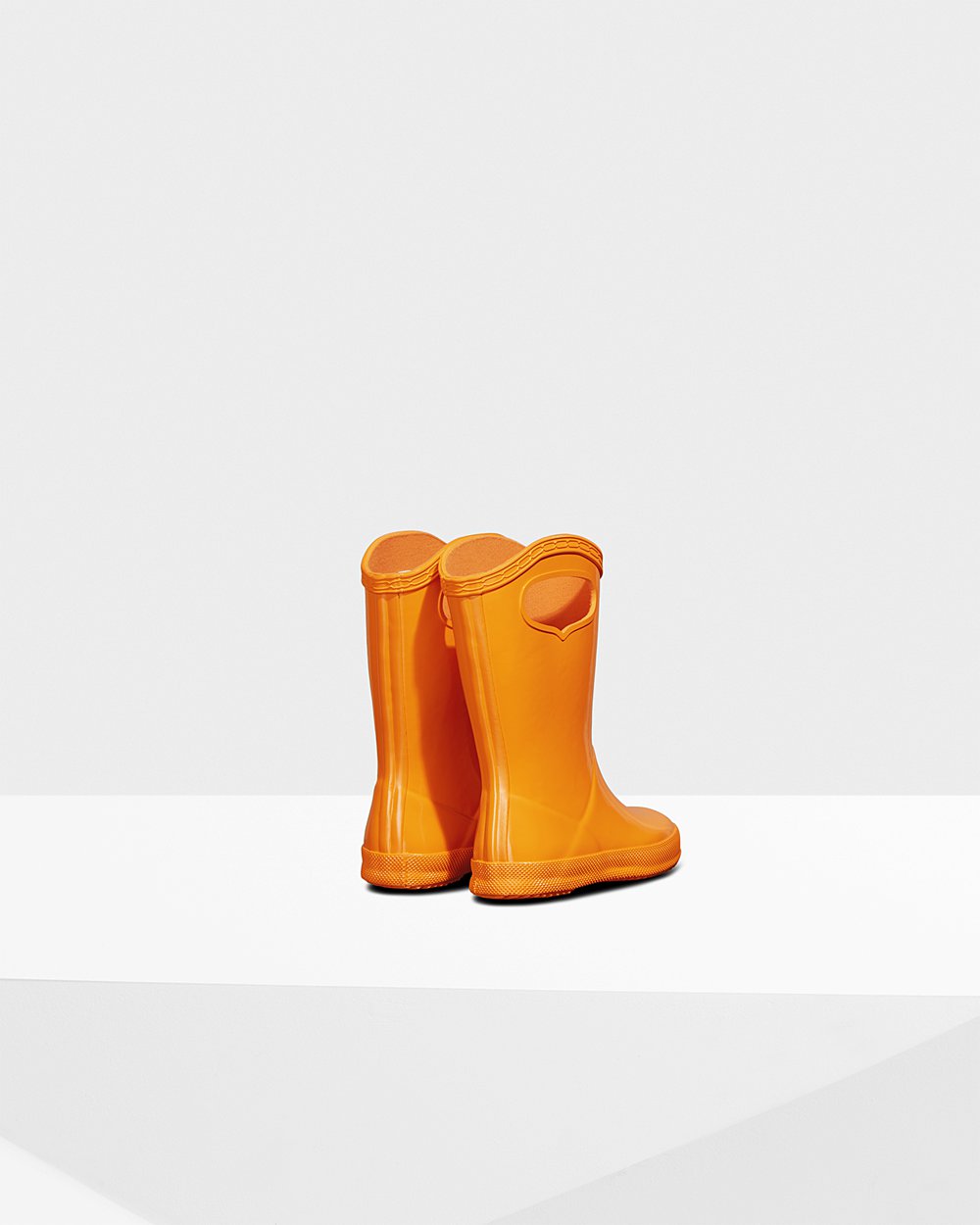 Botas De Agua Original First Classic Grab Handle Gloss Hunter Niños - Naranjas - 682109UMJ